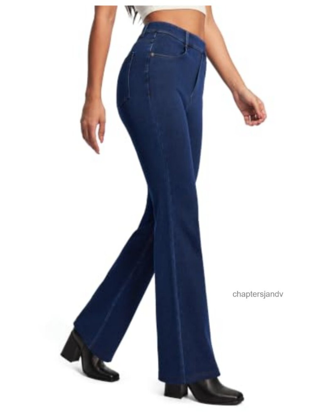 Stretchy Bootcut Jeans High Waisted Pull On Flare Pants